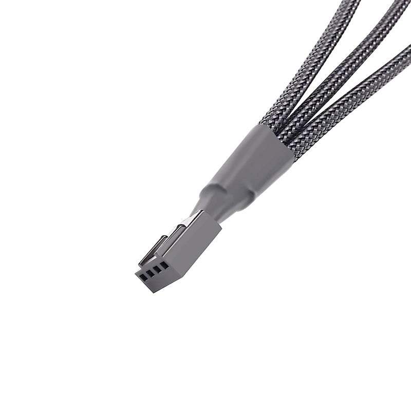 ThreeBulls 2 Pack 3 Way 4 Pin PWM Fan Splitter Cable, PC Extension Cable Converter for Computer ATX Case 4-Pin/3-Pin Cooling, 10.6" 1 to 3 - Image 3